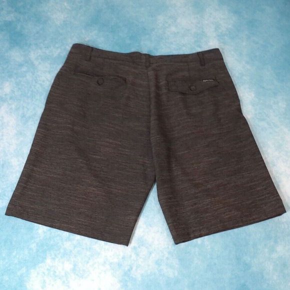 OP FLEX 4-Way Stretch Hybrid Shorts/Swim Trunks, Flat Front, Gray, Men's, 38W - Picture 2 of 4
